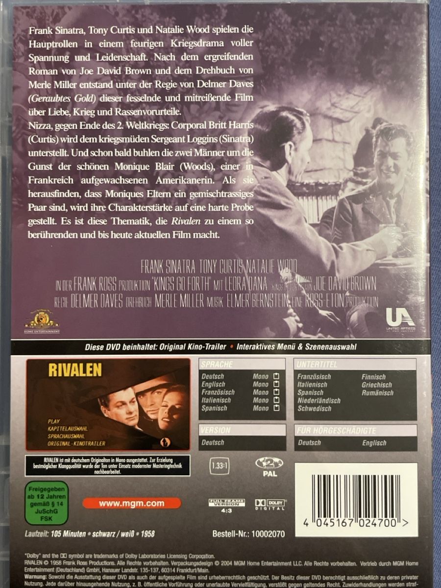 Alle DVDs: Rivalen (1958)  – Gebraucht aus Waldenburg von Mimily33 1