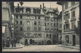 AK Luzern, Ortspartie mit Hotel Balances