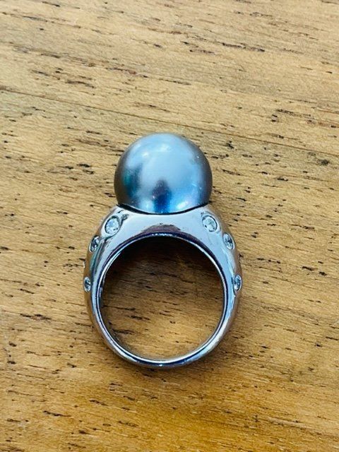 Anelli: Silberring mit künstlicher Perle, Modeschmuck – Usato da Bözberg venduto da JRose19 1