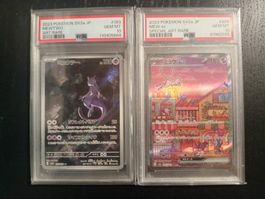 Pokemon Mew #205 & Mewtwo #205 151 JP PSA 10