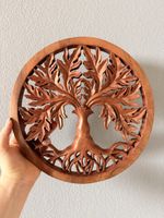 Holz Deko Baum des Lebens Wanddeko Lebensbaum Yoga deko 