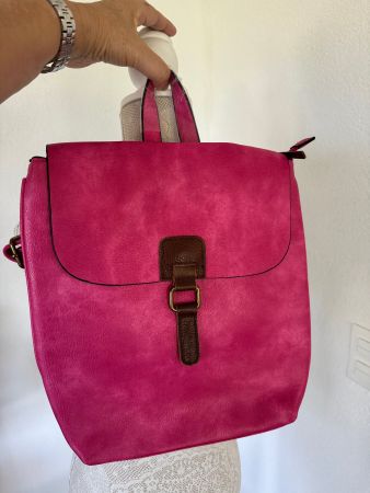 Neu Rucksack Kunstleder 33 xx 33 cm Made in Italy