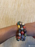 Recycelte Papierperlen Armband aus Ghana