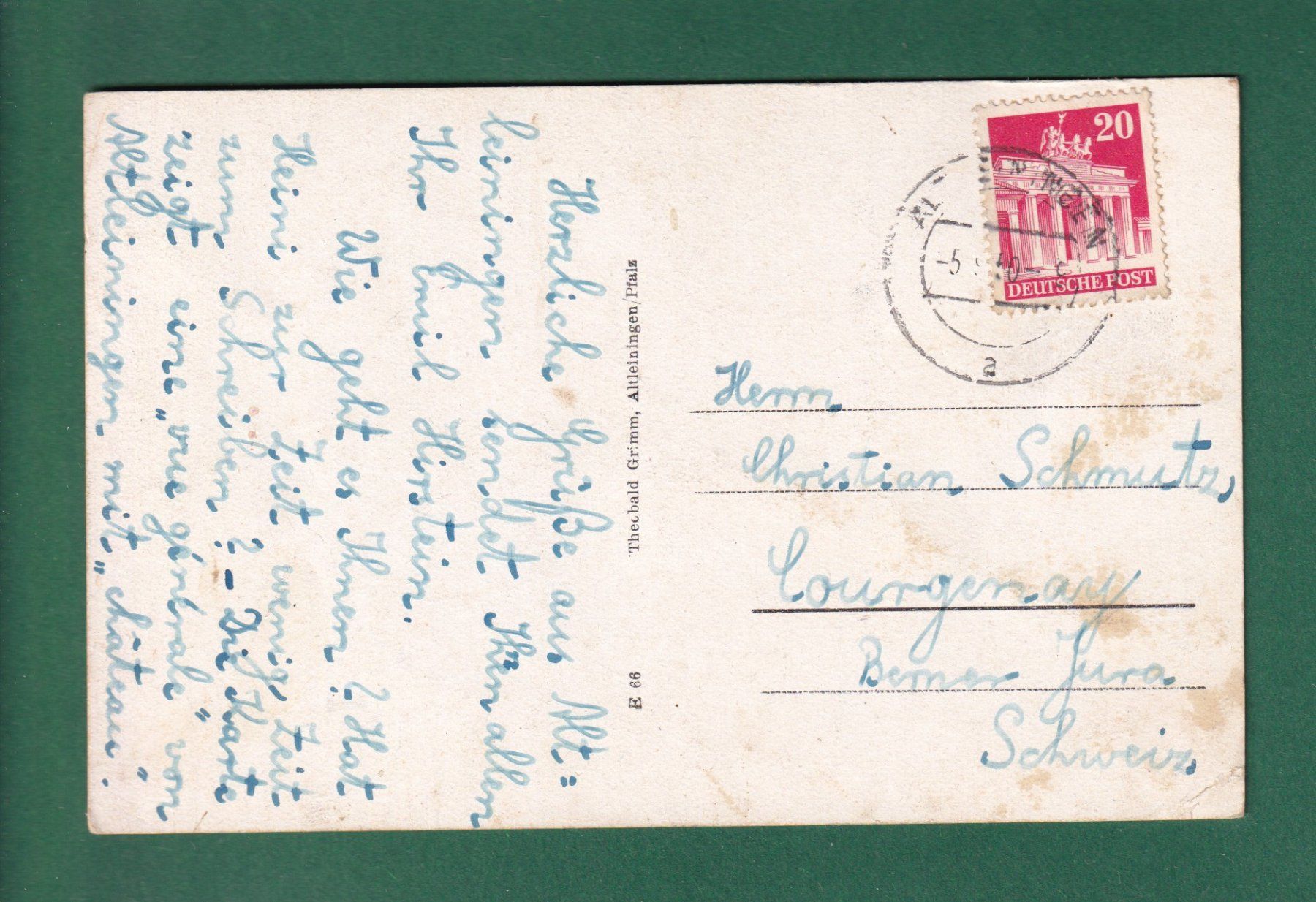 Ansichtskarten: ALTLEININGEN - Pfalz mit Ruine - 1950 // Eckbug // – Gebraucht aus Pully von nicecards-shop 1