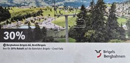 Bon 30% Rabatt Bergbahn Brigels bis 31.8.2026
