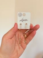 Boucles d'oreilles pendantes Lovisa coeur doré neuf