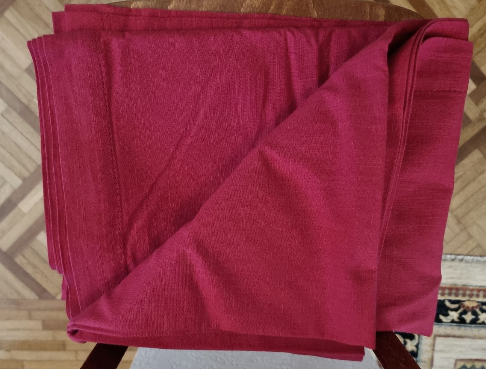 Altra biancheria da tavola: Grande nappe rouge rectangulaire coton. Neuve – Nuovo (secondo la descrizione) da Veyrier venduto da Leilazizou 2