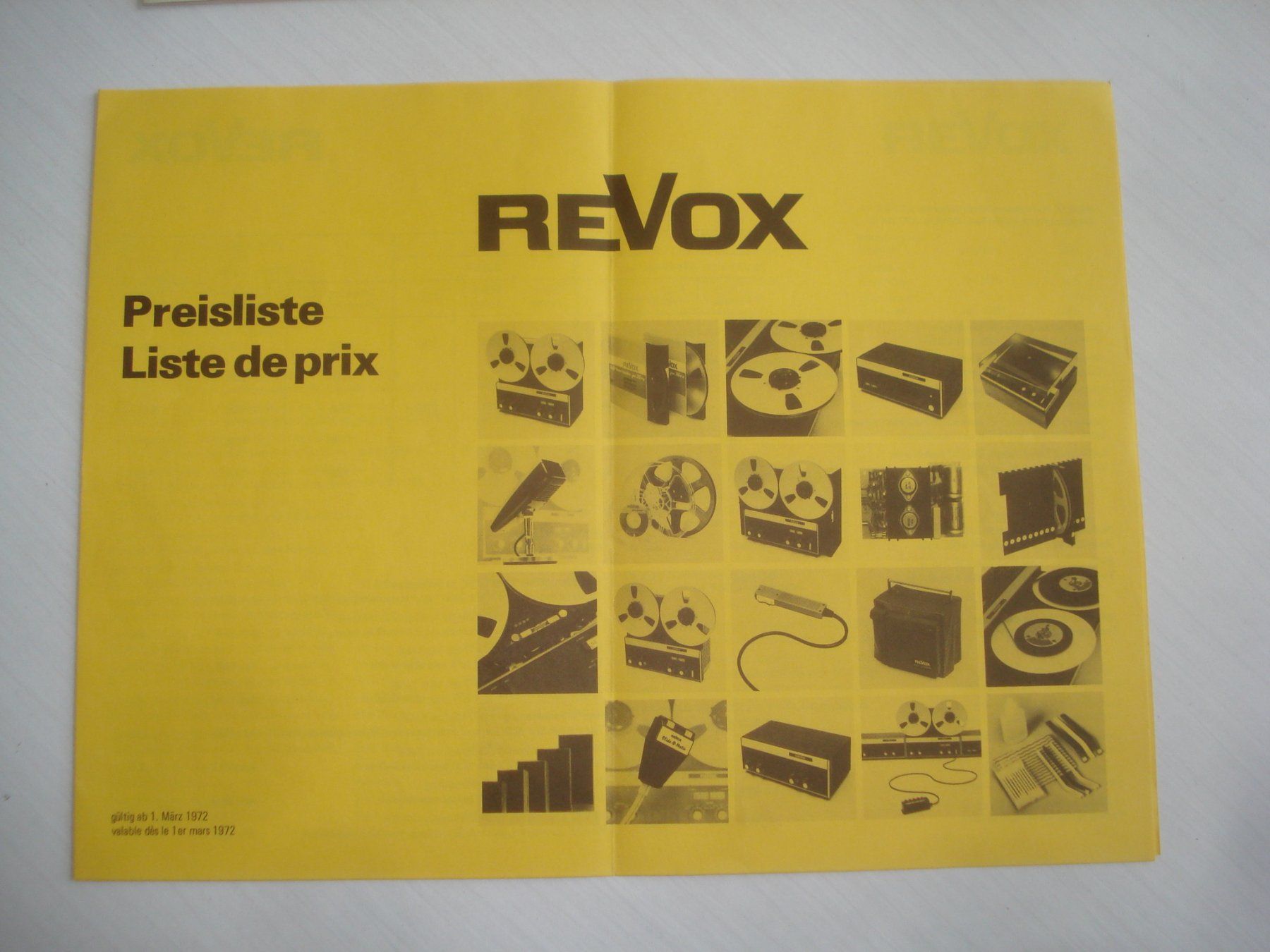 Revox Documenti: Alter REVOX Prospekt 1972 – Usato da Urdorf venduto da Tinplate01 2