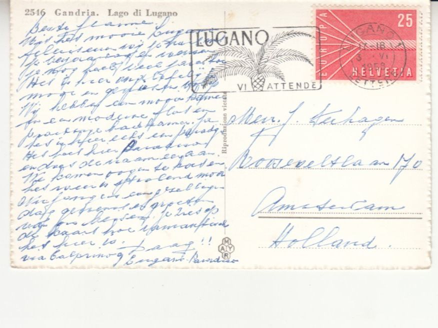 Cartoline postali: Gandria 1958 – Usato da Bürglen TG venduto da StampGraf 1