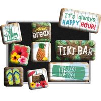 Tiki Bar Cocktail Strand Magnet Set 9teilig