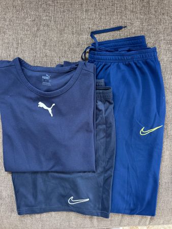 Sport-Set Puma & Nike: T-Shirt Shorts Fussballhose L