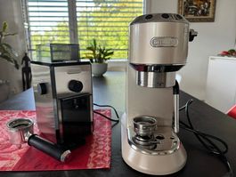 De'Longhi Machine à café Dedica Arte neuve et moulin à café