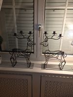 2 Rehs als Kerzenständer Höhe: 45cm Breite: 35cm Tiefe: 10,5