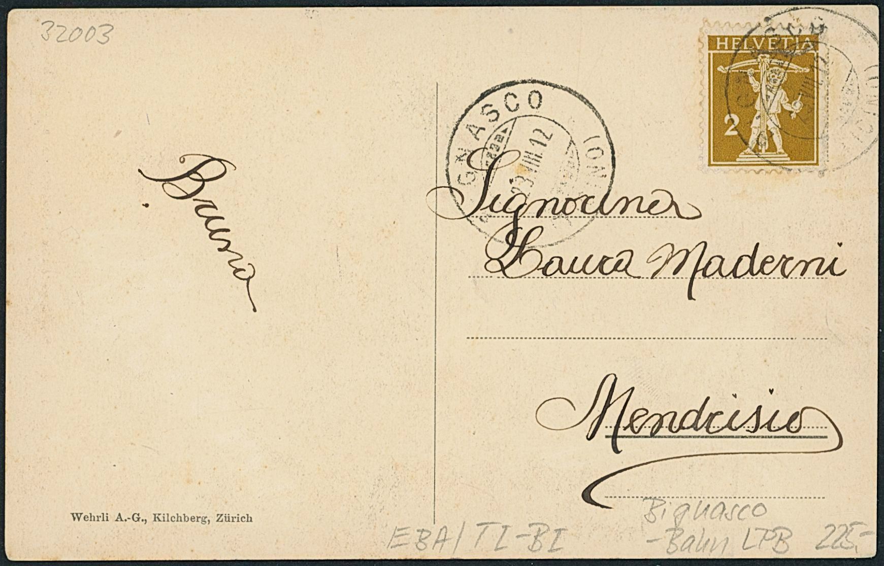 Cartoline postali: TI Bignasco - Bahnhof - Bahn LPB – Nuovo (secondo la descrizione) da Schindellegi venduto da leecollect 1