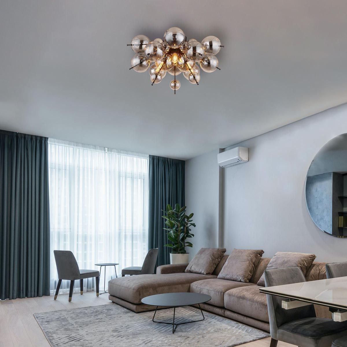 Lampadari & plafoniere: Deckenleuchte, Glas, Rauchfarbe, 55 cm Ø – Nuovo (secondo la descrizione) da Kreuzlingen venduto da Smart-Light 1