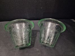 2 Teelichter aus Glas