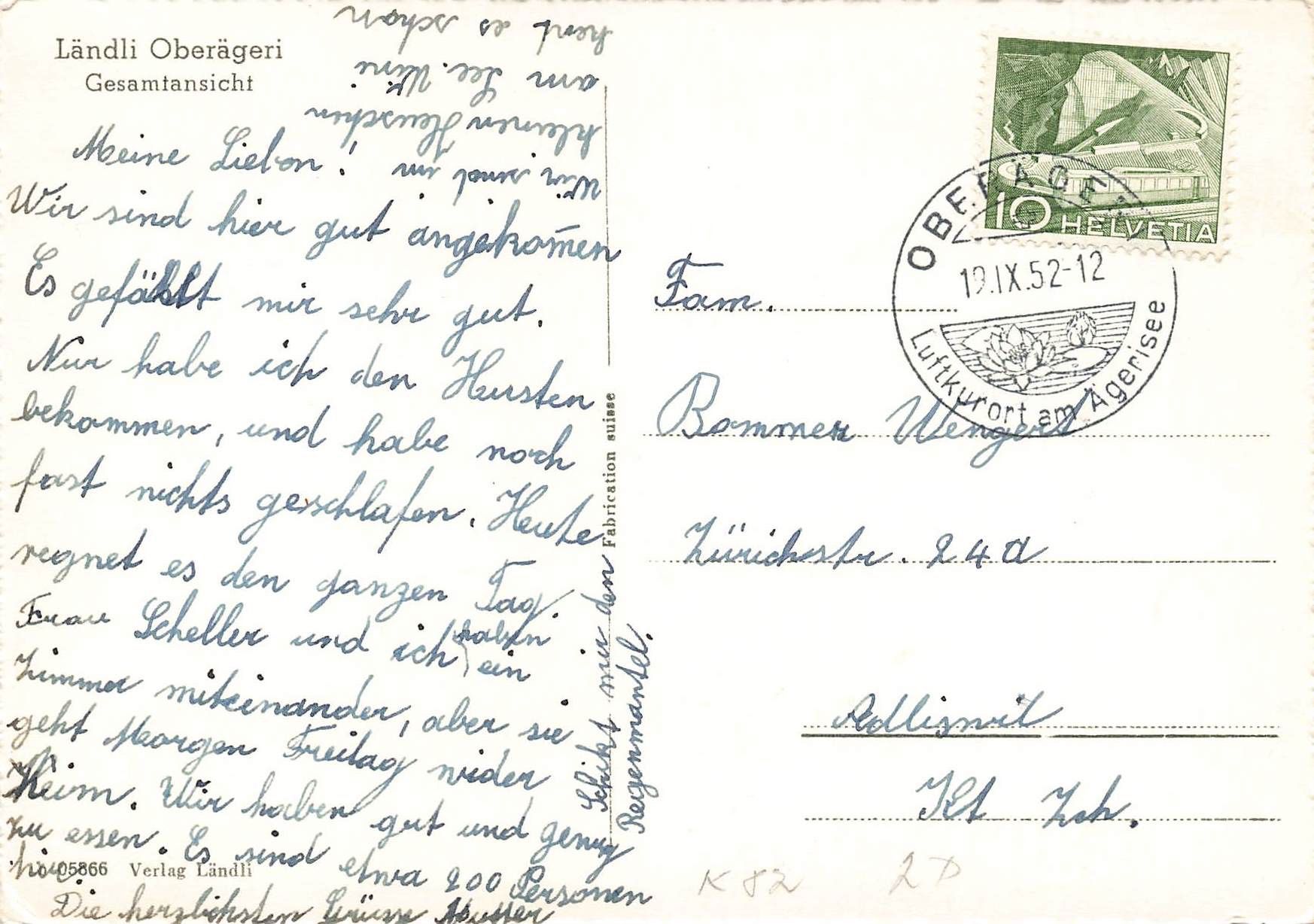 Cartoline postali: Landli Oberageri – Usato da Biasca venduto da Blenio71 1