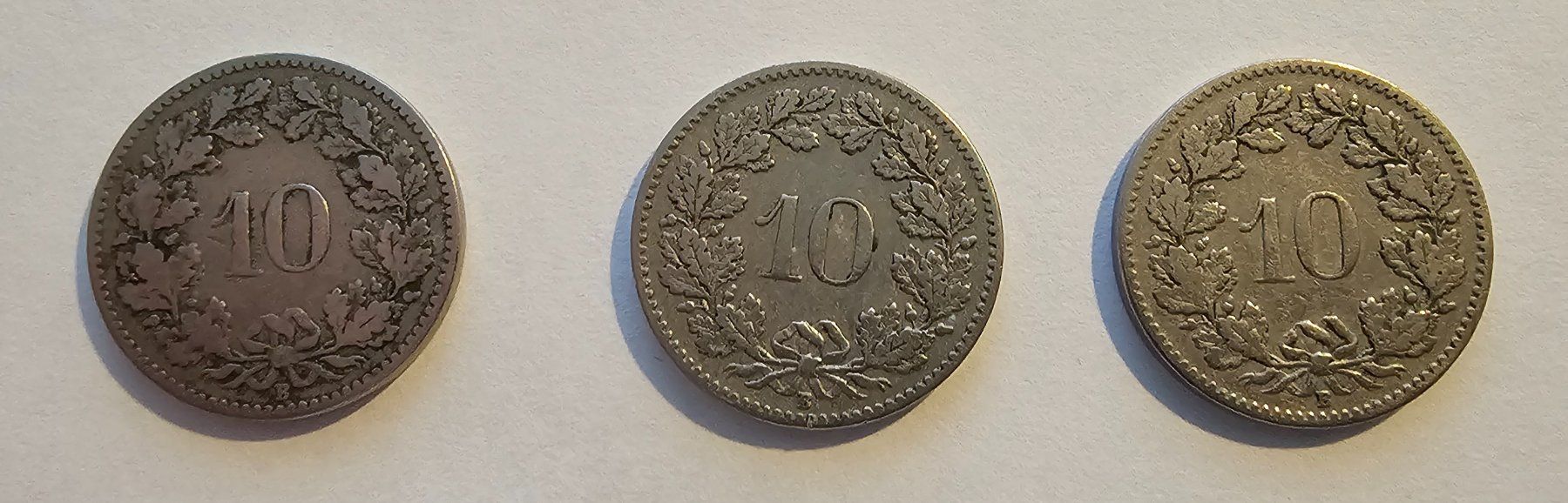 Tutti le monete: 3 Pièces 10 CTS 1907 – Usato da Cortaillod venduto da Titus130 1