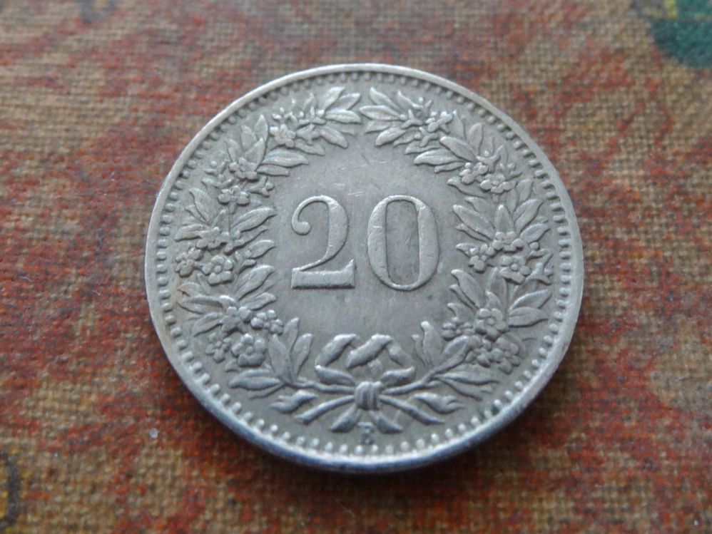 Tutti le monete: 20 Rp. 1952 – Usato da Romanel-sur-Lausanne venduto da Swift13 1