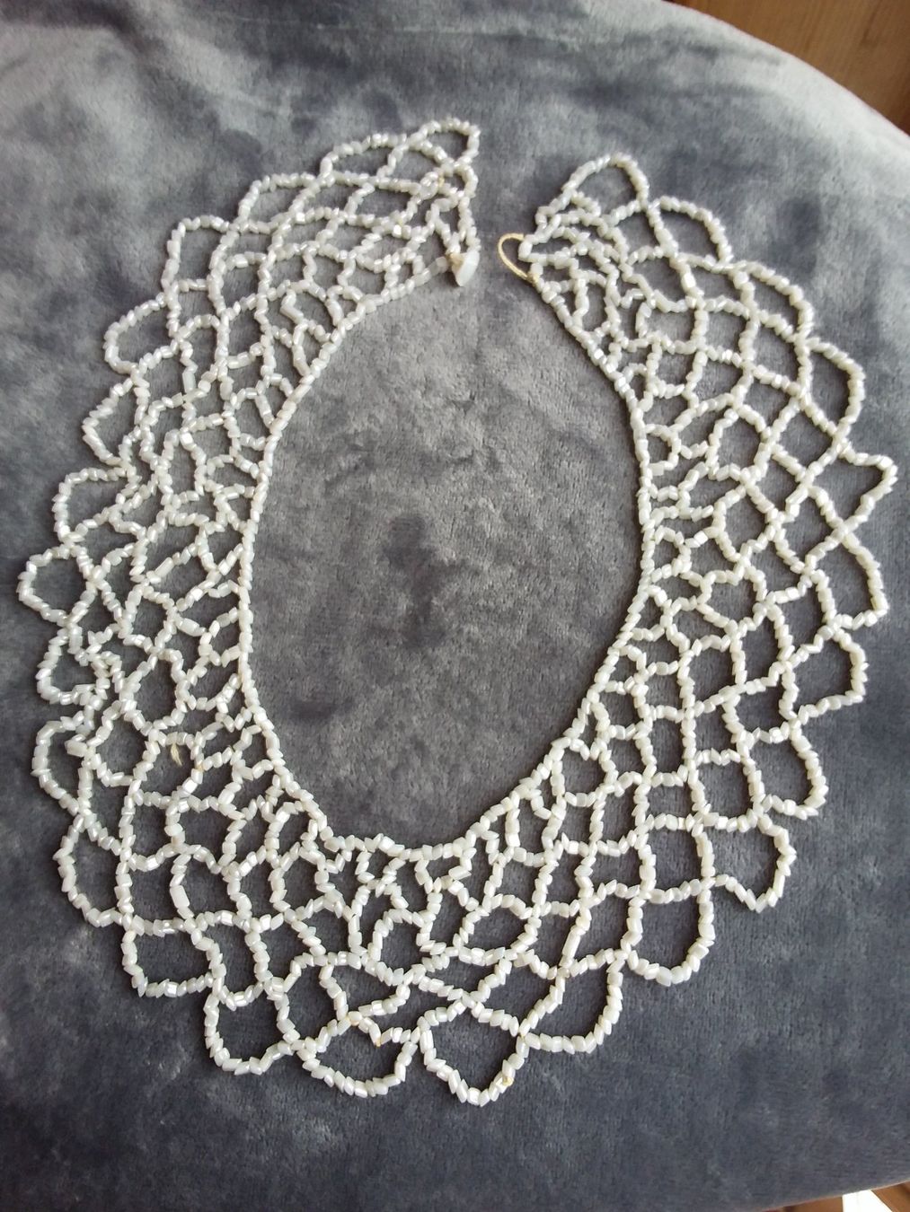 Catenine: Antiker handgestickter Perlenkragen/Kette ca 1920 – Usato da Zürich venduto da gutsan 5