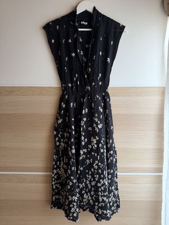 ABITO MIDI REFORMATION FLOREALE NERO – S