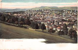 St. Gallen // ca. 1910 Stadt mit Rosenberg // Sommer