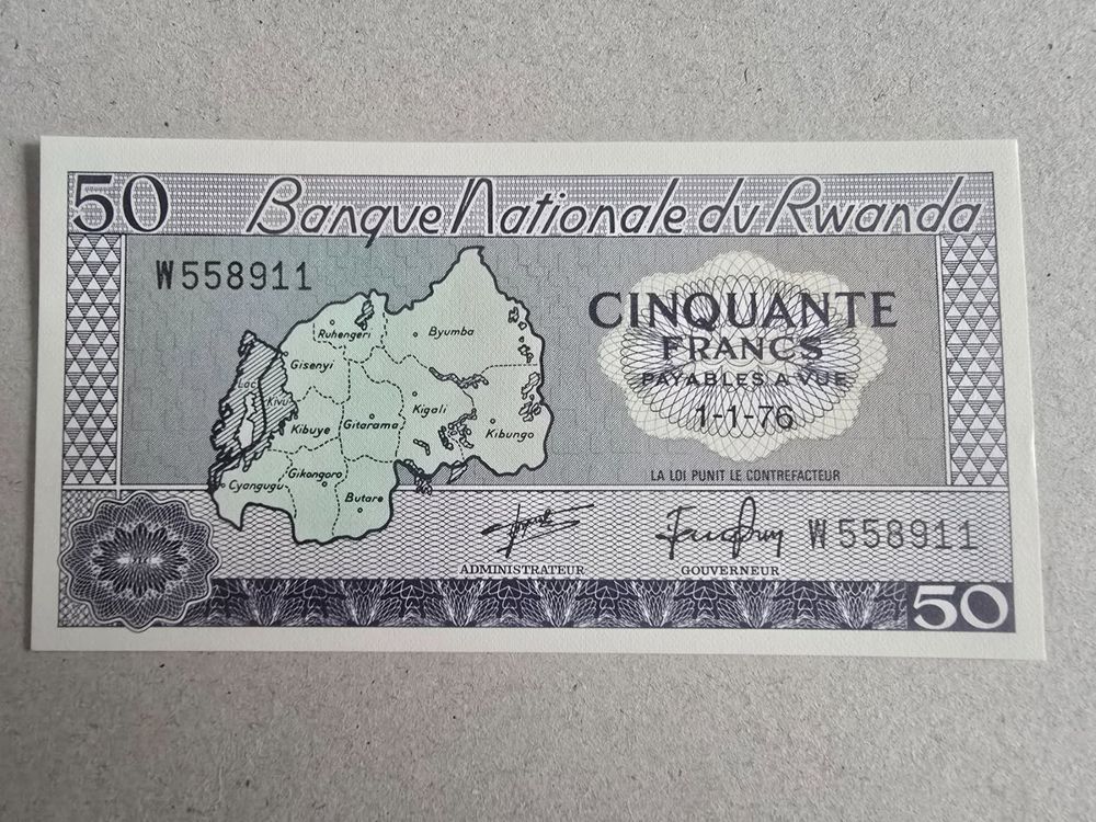Rwanda 50 Francs 1976, Banknote, Sammler (Gebraucht) in Duebendorf für ...