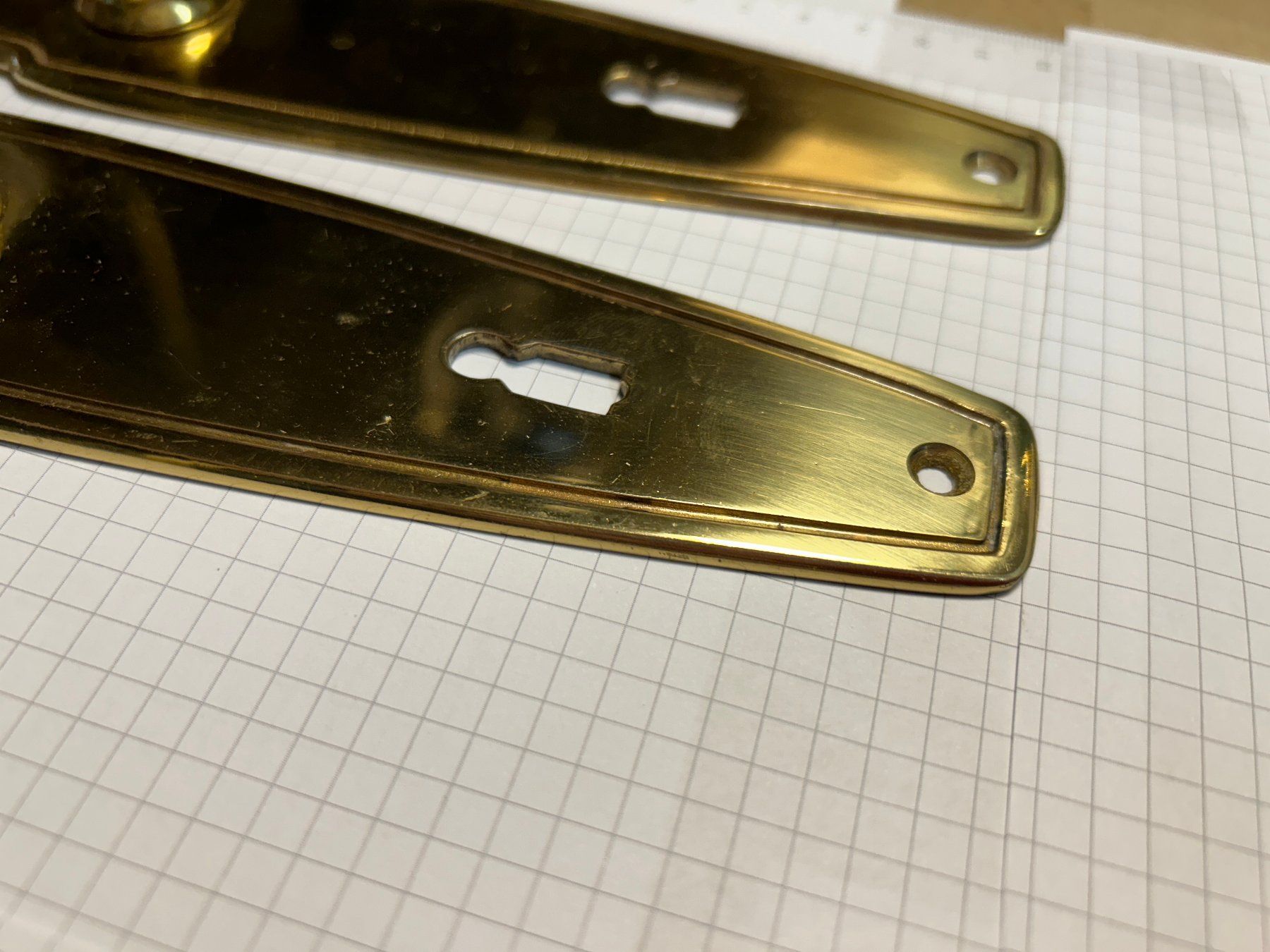 Ferramenta: Türgarnitur- Schild 2 Stk. BB 78, 210 x 50 mm, Messing – Nuovo (secondo la descrizione) da hägendorf venduto da hsh4614 3