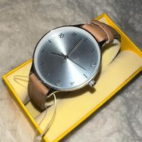 Women's Silver and Brown Watch