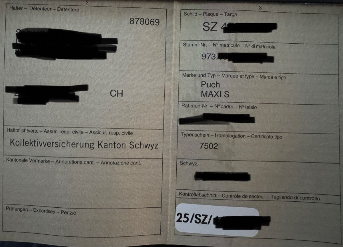 Puch Ciclomotori: Mofa Puch Maxi S silber mit Ausweis – Usato da Schänis venduto da Sausen 7