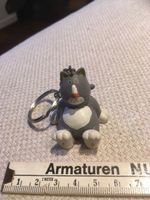 Schlüsselanhänger Katze weiss grau