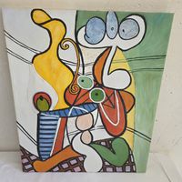 Gemälde abstrakt bunt auf Leinwand 