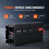 Sinus-Wechselrichter 3000 W DC 12 V AC 230 V LCD-Display