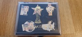 USA 94 WM Pins, Maskottchen "Striker" Pins, Komplettes Set