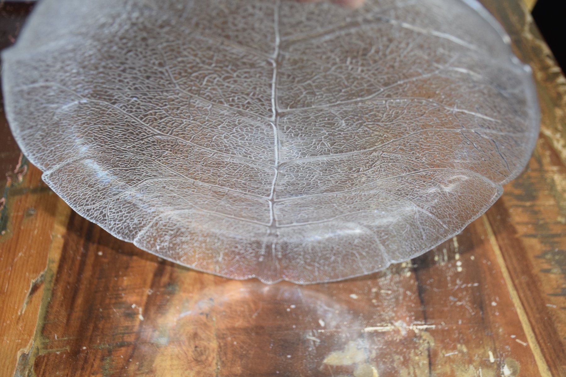 Piatti di portata: Glas " Blatt " Servierplatte – Usato da Wetzikon ZH venduto da Wetzicardo25 3