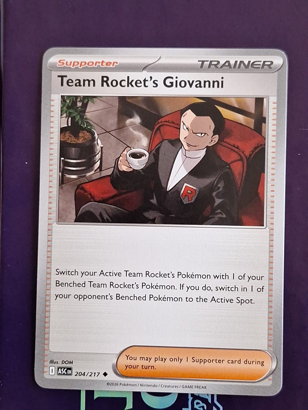 Pokémon Carte collezionabili: Team Rocket's Giovanni - Pokemon Ascended Heroes – Usato da Altstätten SG venduto da GGsGameshop