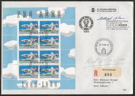 Ballon Schweiz 1988 Mürren Trasadingen Luftpost