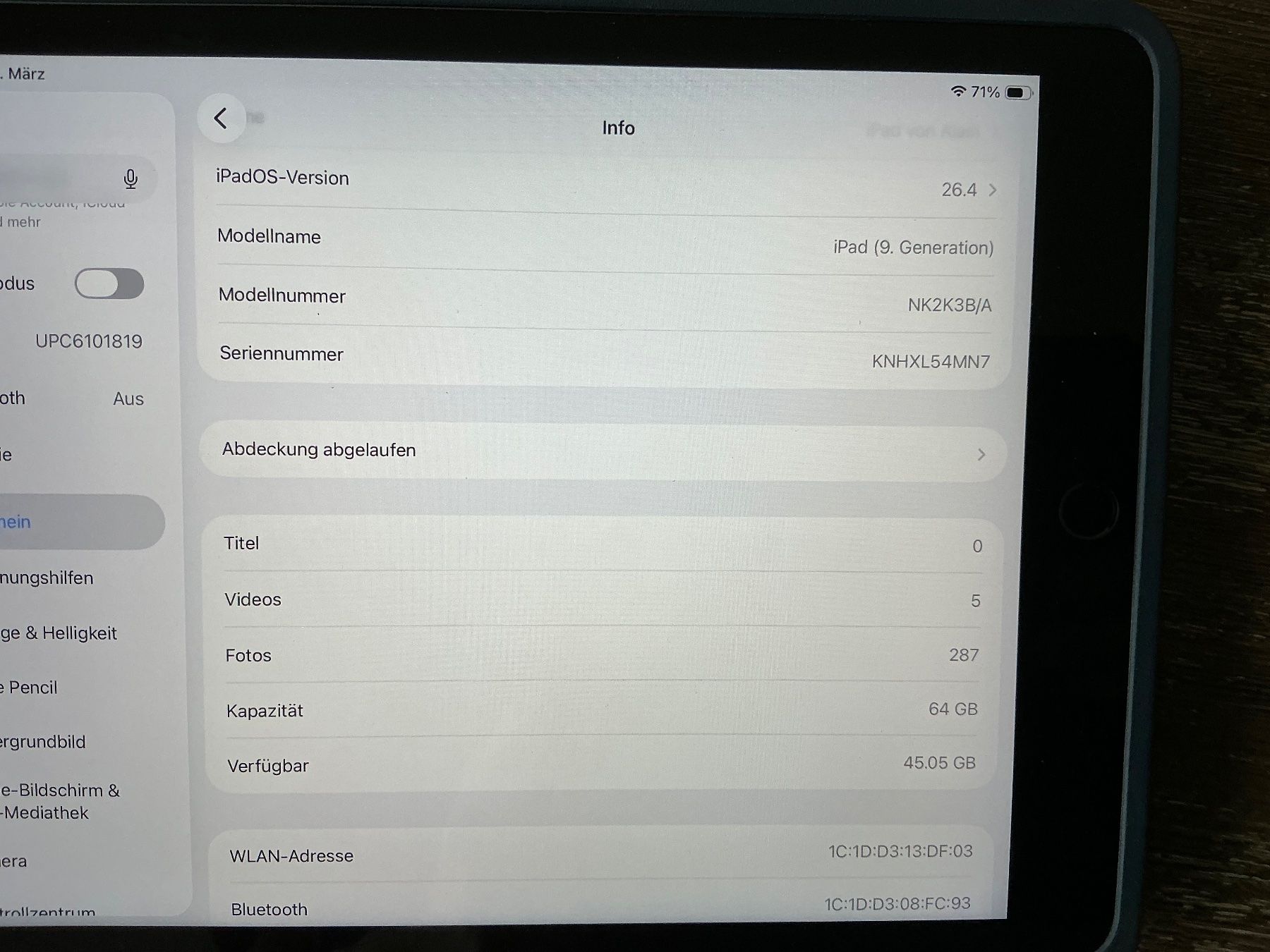 Apple Tablet PC: iPad 9 Generation inkl Logitec Hülle – Usato da Möhlin venduto da karal 3