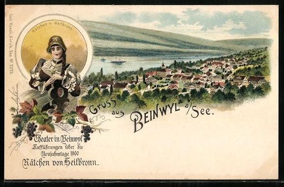 Cartoline postali: Litho Beinwil a. See, Gesamtansicht, Auf – Usato da Berlin venduto da bartko-reher