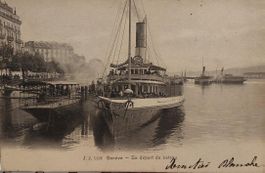 GENÈVE - Un départ de bateau - 1904