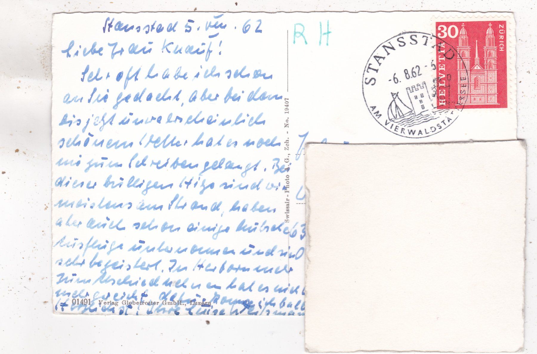 Cartoline postali: Stansstad Flugaufnahme 1962 – Usato da Herisau venduto da Lisegrat2008 1