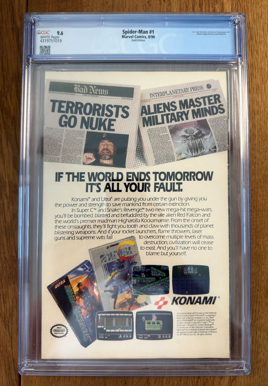 Fumetti: SPIDER MAN #1-GOLD EDTION - MARVEL COMICS, 8/90 - CGC - 9.6 – Nuovo e nell'imballaggio originale da Dietikon venduto da gab_qz7y 1