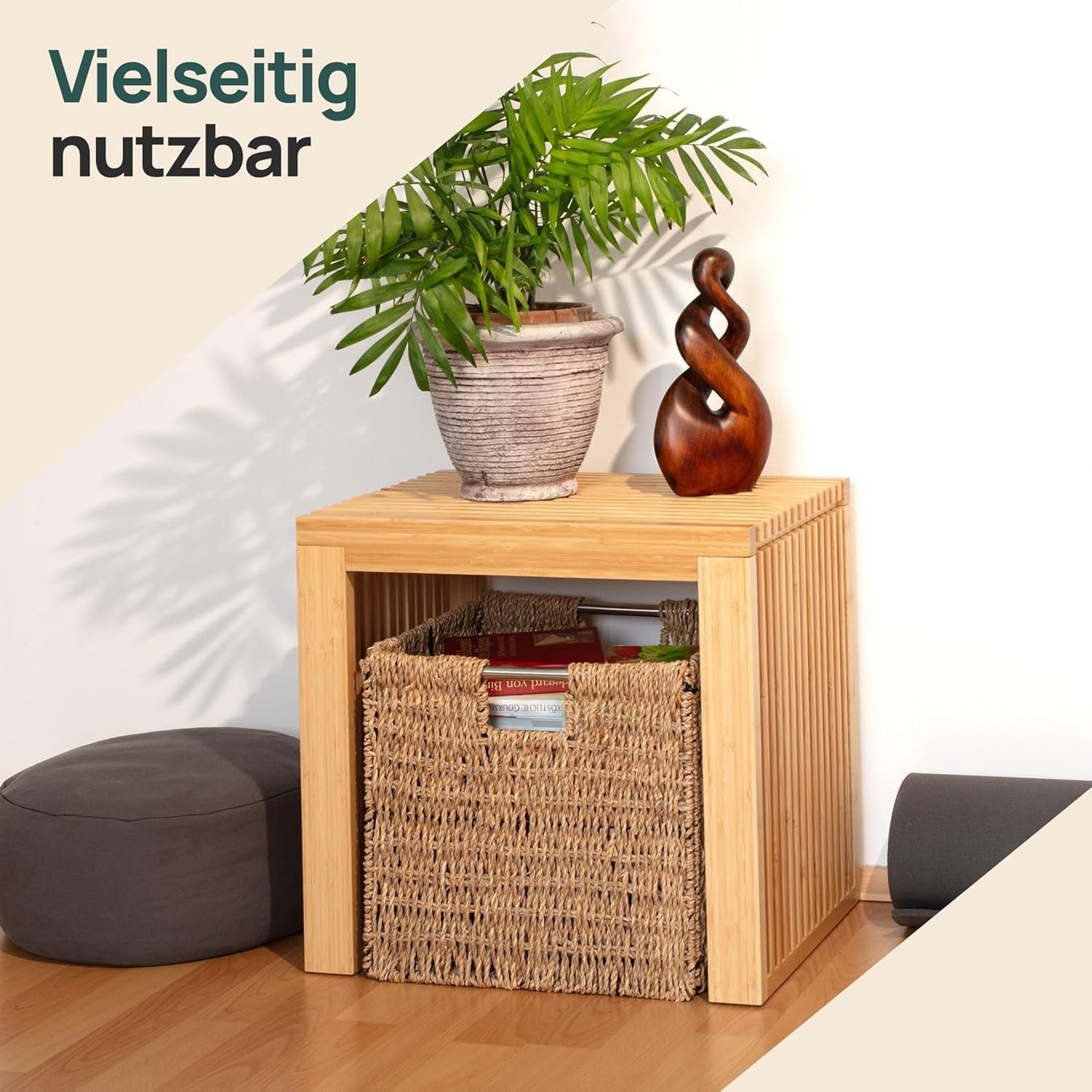 Sgabelli: Moderner Bambus Hocker/Beistelltisch - NEU – Nuovo e nell'imballaggio originale da Gränichen venduto da omniadeals 4