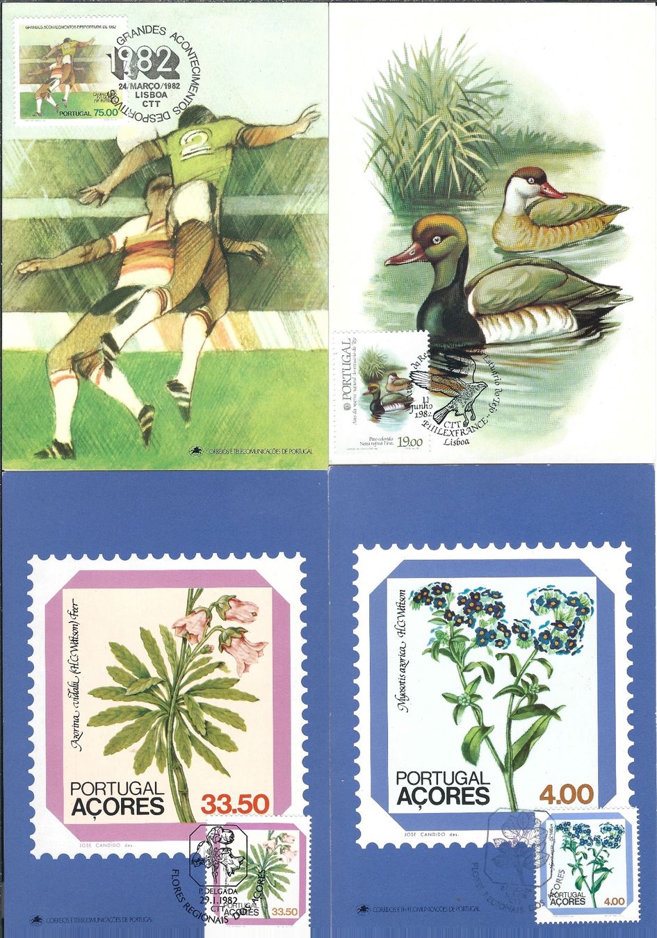 Alle Briefmarken: 5 carte max. - Portugal - divers – Gebraucht aus Rennaz von lorada01