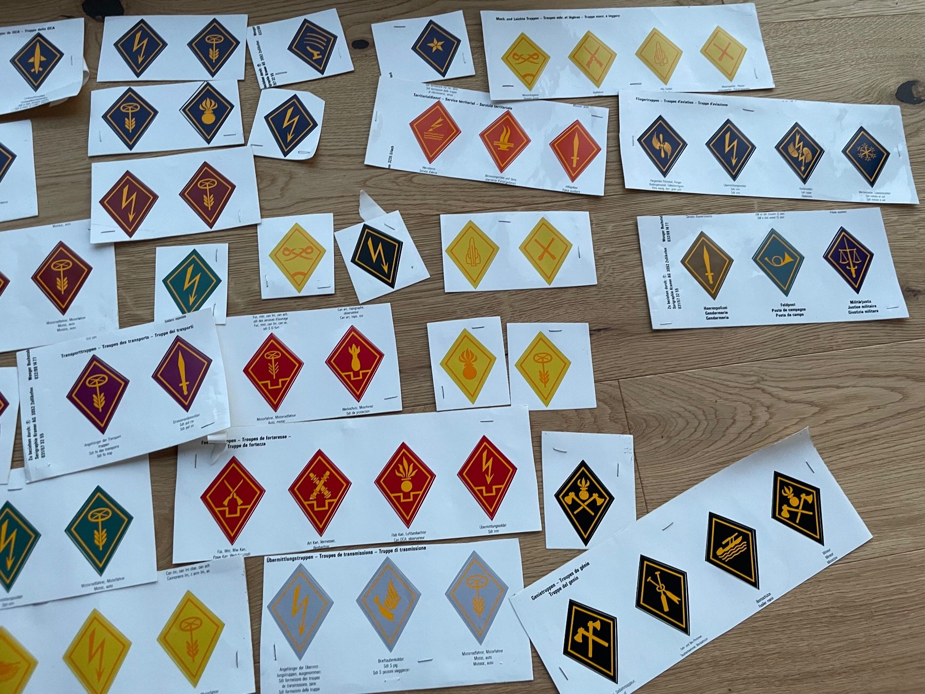 Sticker: Sammlung Aufkleber Schweizer Armee Funktion A 61 – Usato da Oberiberg venduto da stab 2