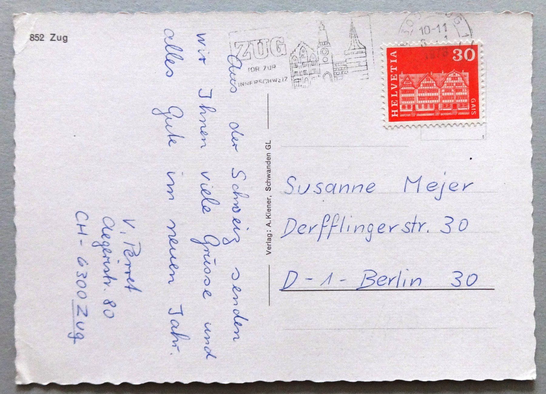 Cartoline postali: Zug – Difettoso da Fétigny venduto da Billy2miny 1