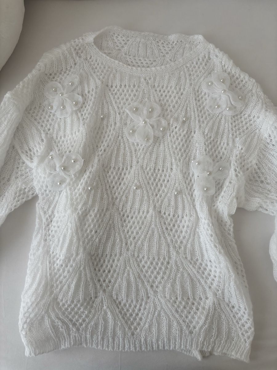 Pullover & Sweatshirts: weisser Pullover – Neu (gemäss Beschreibung) aus Arbon von Ursula_566 1