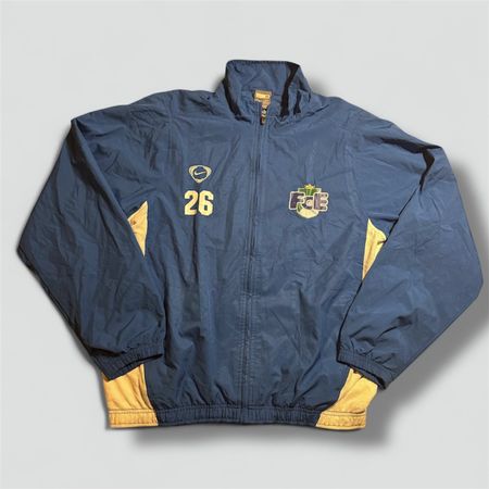 Vintage Nike FCE blue track jacket retro 90s soccer