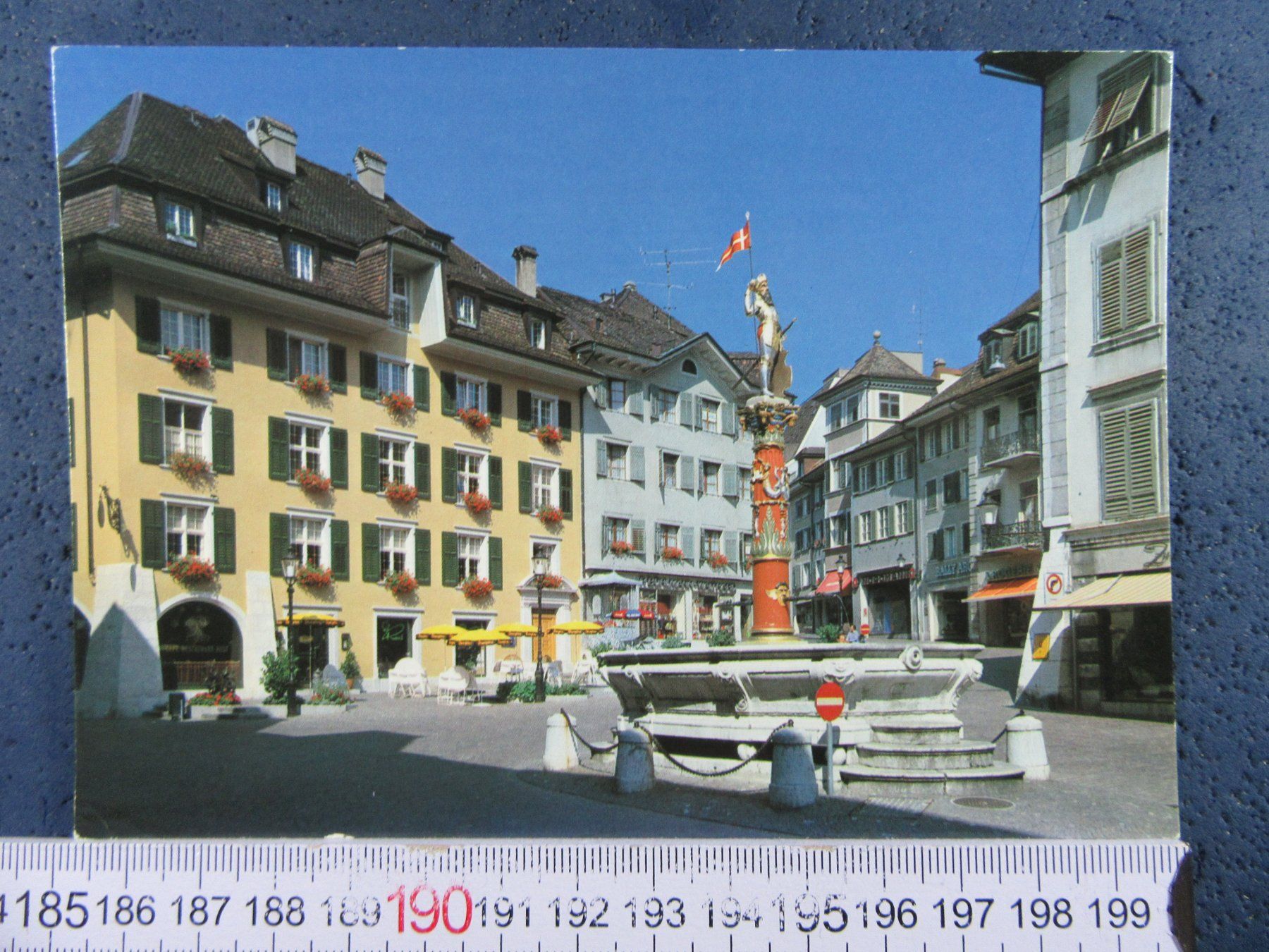 Ansichtskarten: SOLOTHURN ST.URSUS-BRUNNEN CAFE SO AK – Gebraucht aus Ettingen von Hausi4711