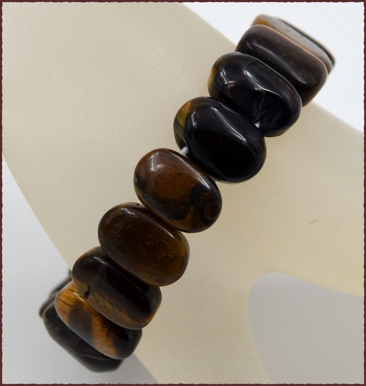 Bracciali & Braccialetti: Tigeraugen Edelstein Armband – Nuovo e nell'imballaggio originale da Oberglatt ZH venduto da Goldfee1 1